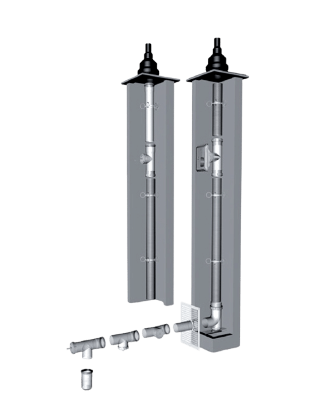 Coș de fum profesional din plastic